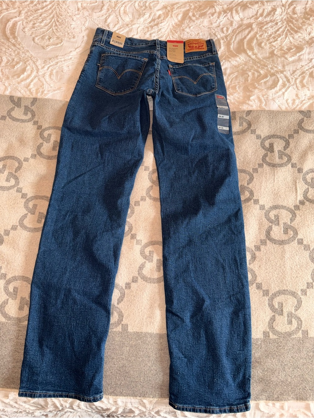 NWT 314 Levi’s Shaping Straight Classic High-Rise Straight Leg Jeans in Med Blue - Picture 7 of 11
